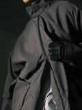 AW22 / 04 —J22-023 3-collar Trapezoidal Jacket (Gauntlet Grey)