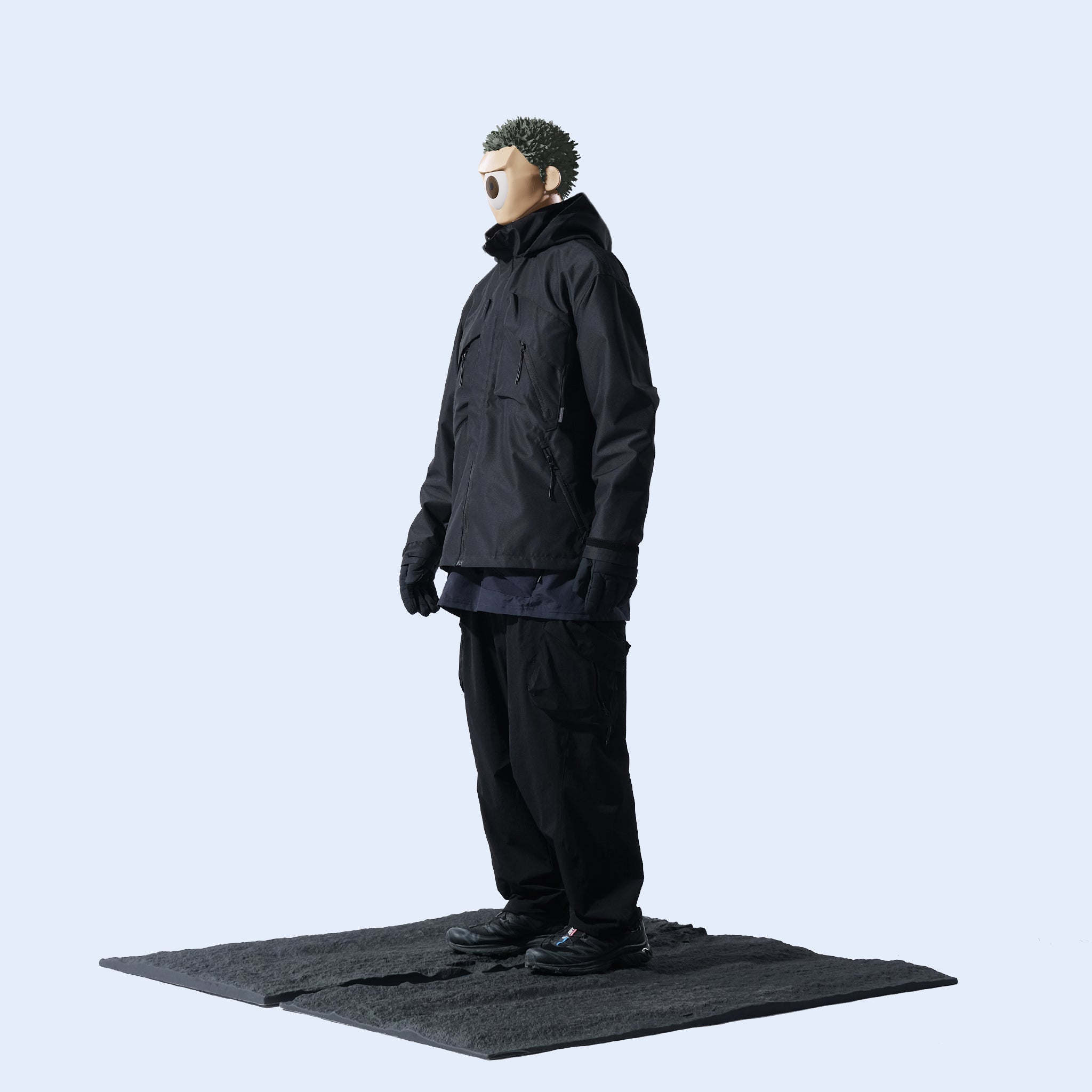 Capsule 01 / CSJ-001 Dual Pocket Windbreaker (Black)