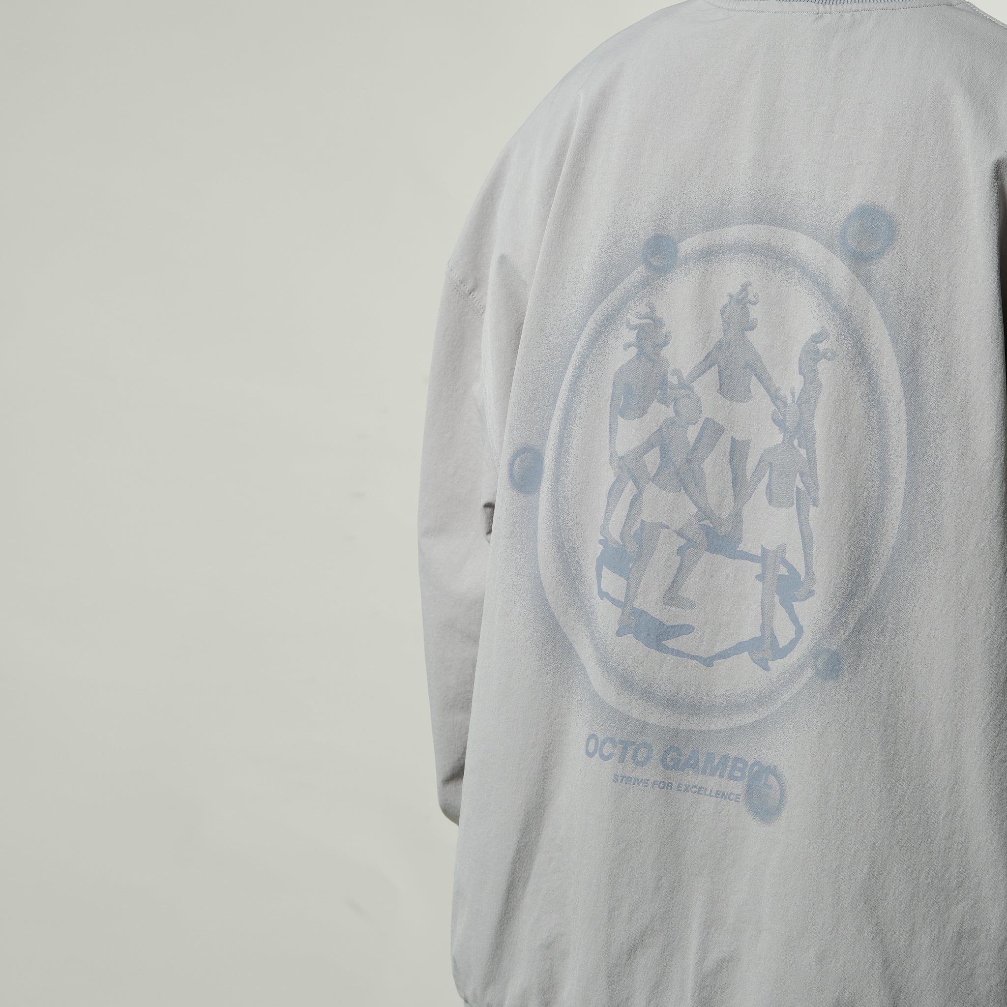 Capsule Series / CD080 “Reincarnation” Nylon Crewneck (Cadet Grey)