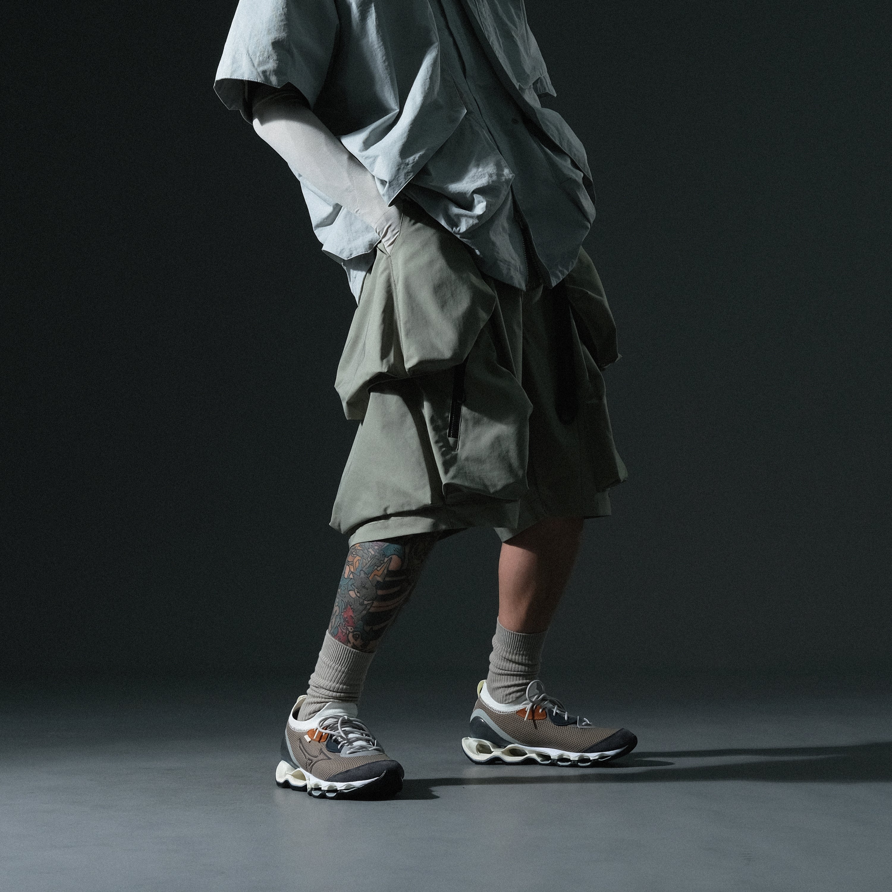 SS23 / 04 —  S23-066 2-Layer Loose Short (Seal Green)