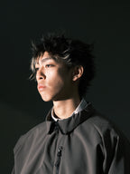 AW22 / 04 —J22-023 3-collar Trapezoidal Jacket (Gauntlet Grey)