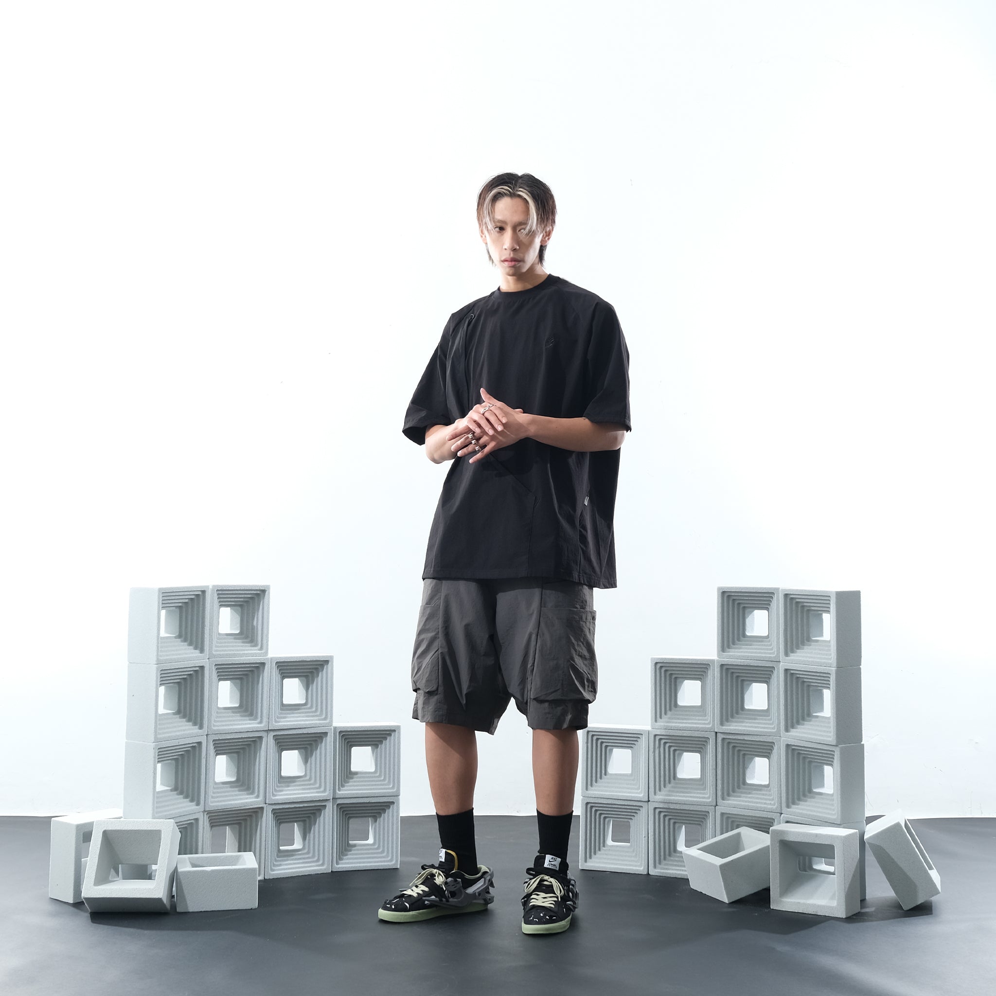 SS22 / 06 TH-061 Breathable Pipeline Nylon T-shirt (Black)