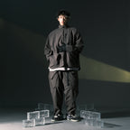 AW22 / 04 —J22-023 3-collar Trapezoidal Jacket (Gauntlet Grey)