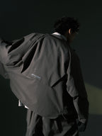 AW22 / 04 —J22-023 3-collar Trapezoidal Jacket (Gauntlet Grey)
