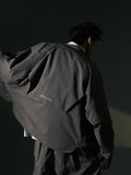 AW22 / 04 —J22-023 3-collar Trapezoidal Jacket (Gauntlet Grey)