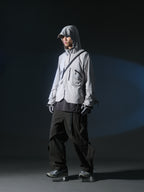 AW22 / 03 — J22-022 Expandable Crossbag Windbreaker (Ivory Grey)