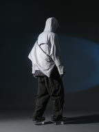 AW22 / 03 — J22-022 Expandable Crossbag Windbreaker (Ivory Grey)