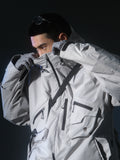 AW22 / 03 — J22-022 Expandable Crossbag Windbreaker (Ivory Grey)
