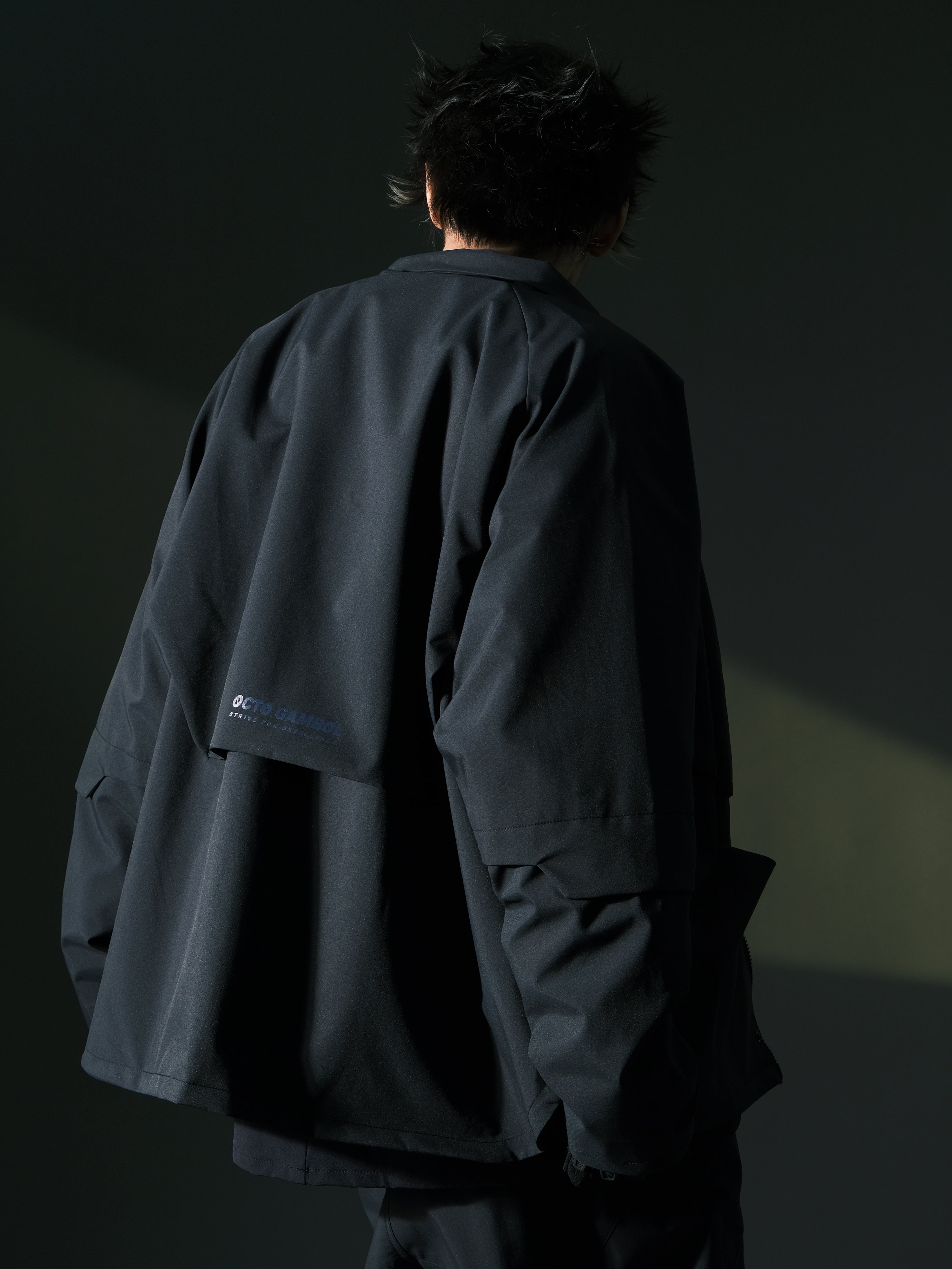 AW22 / 04 —J22-023 3-collar Trapezoidal Jacket (Navy)