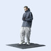 Capsule 01 / CSP-121 Double Layered Cargo Pocket Nylon Pants (Ivory Grey)