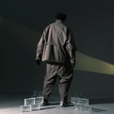 AW22 / 04 —J22-023 3-collar Trapezoidal Jacket (Gauntlet Grey)
