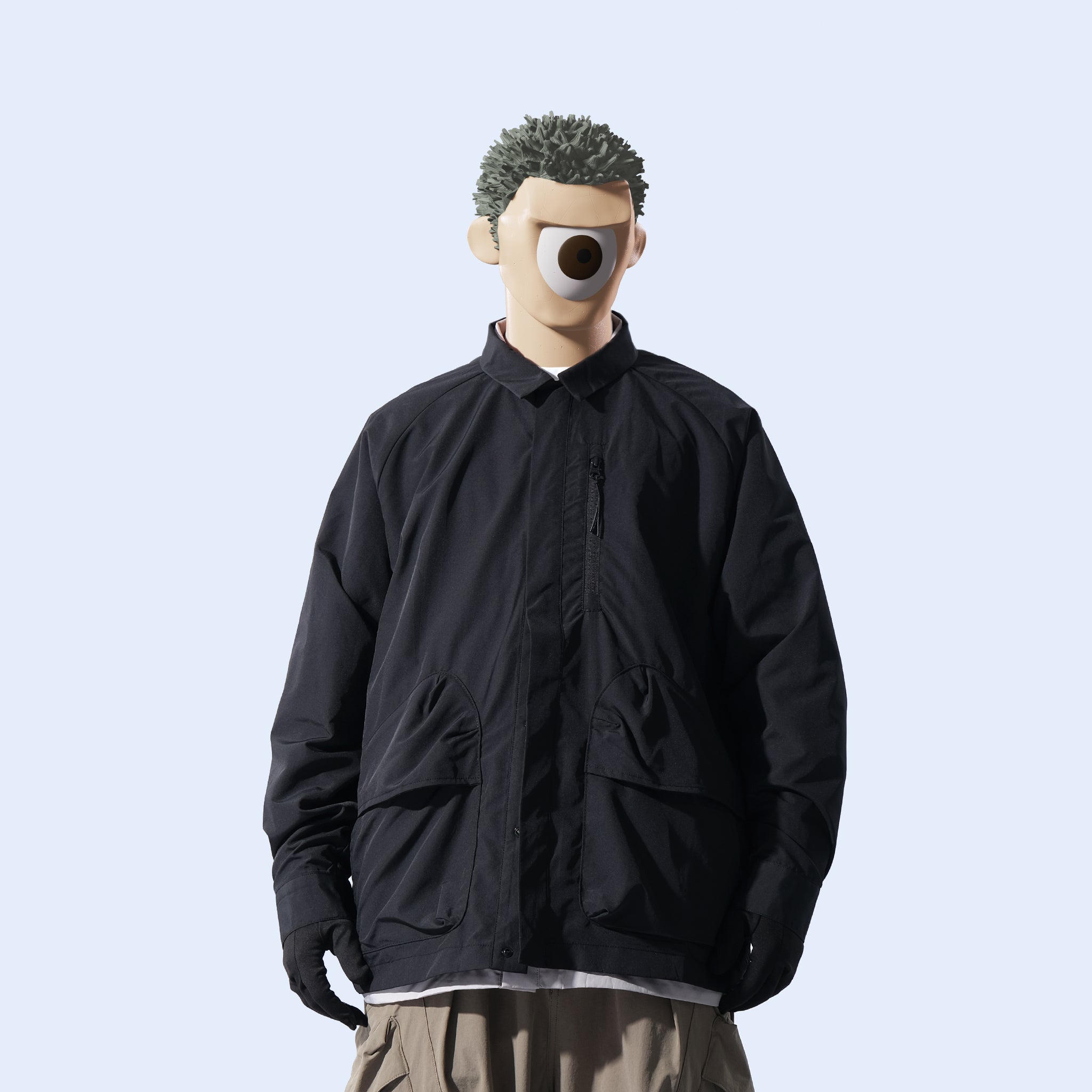 Capsule 01 / CST-110 3D Pocket Nylon Shirt  (Black)