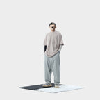 Capsule 01 / CSP-116 Hidden Pocket Adjustable Loose Pants  (Light Grey)