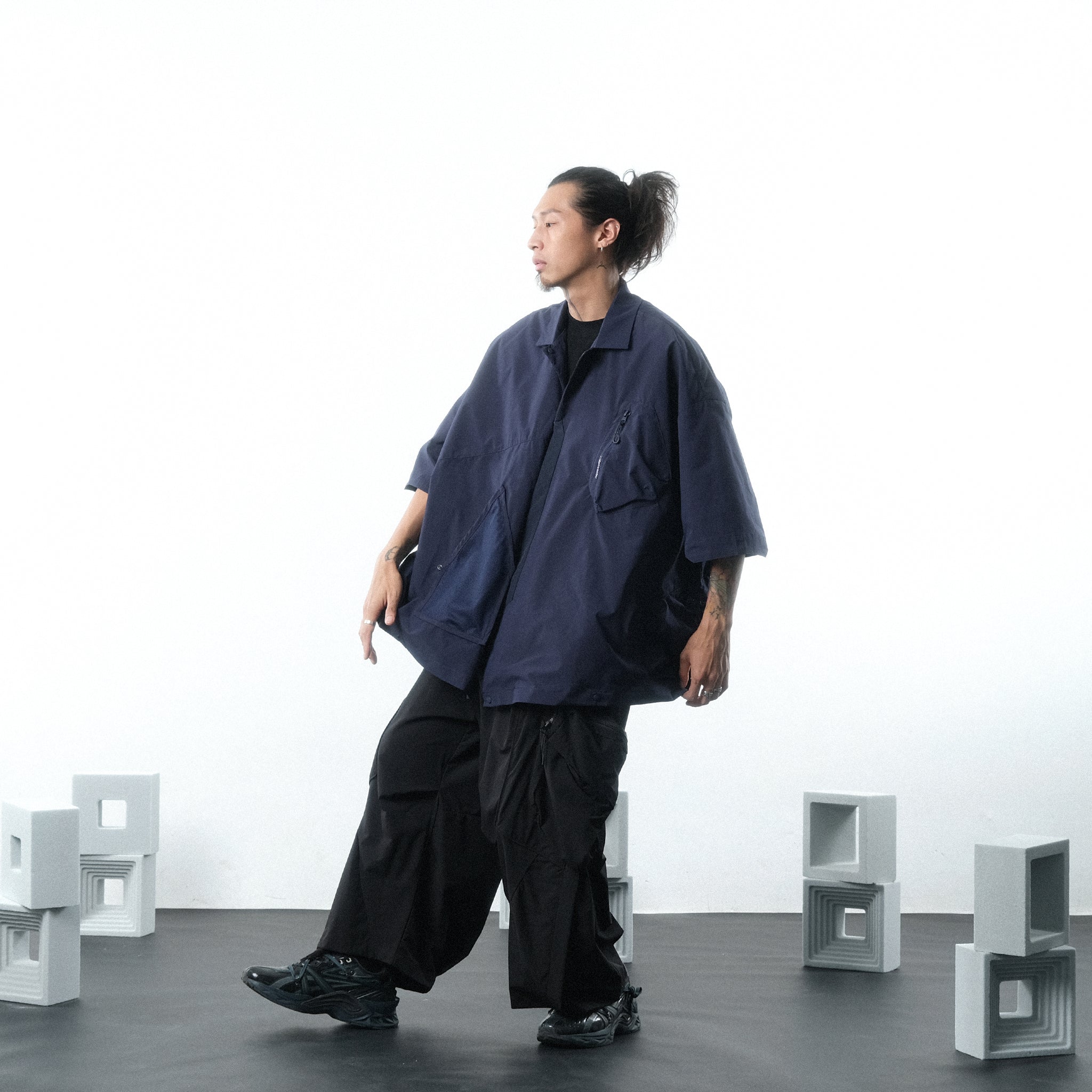 SS22/ 12 ST-074 Samue Shirt (Navy)
