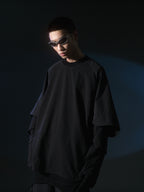 AW22 / 02 — T22-063 Armored Arm Nylon Long Sleeve T-shirt (Black)