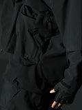 AW22 / 04 —J22-023 3-collar Trapezoidal Jacket (Black)