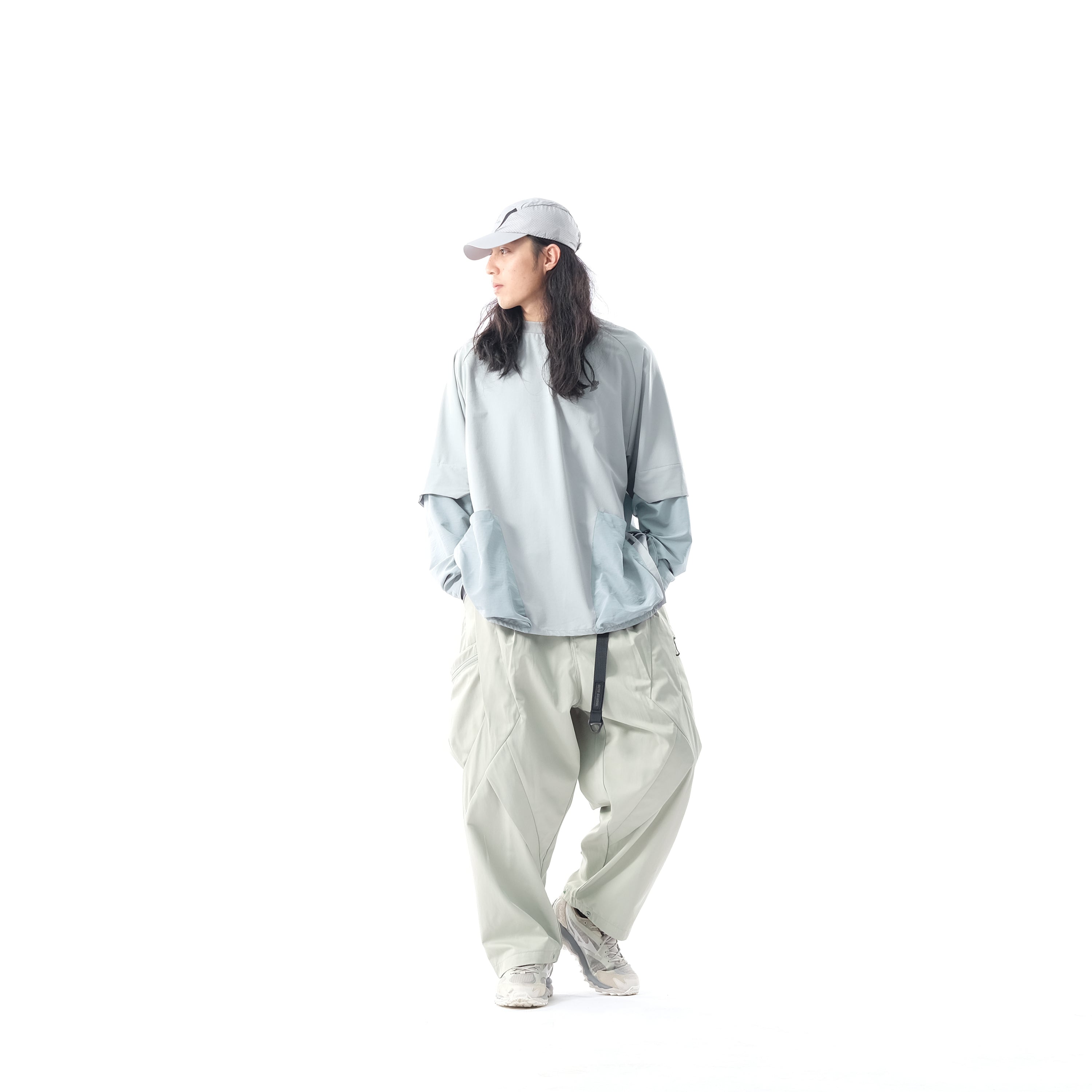 PRE - SEASON 01 — PT23-067 Detachable sleeves T-shirt (Grey)