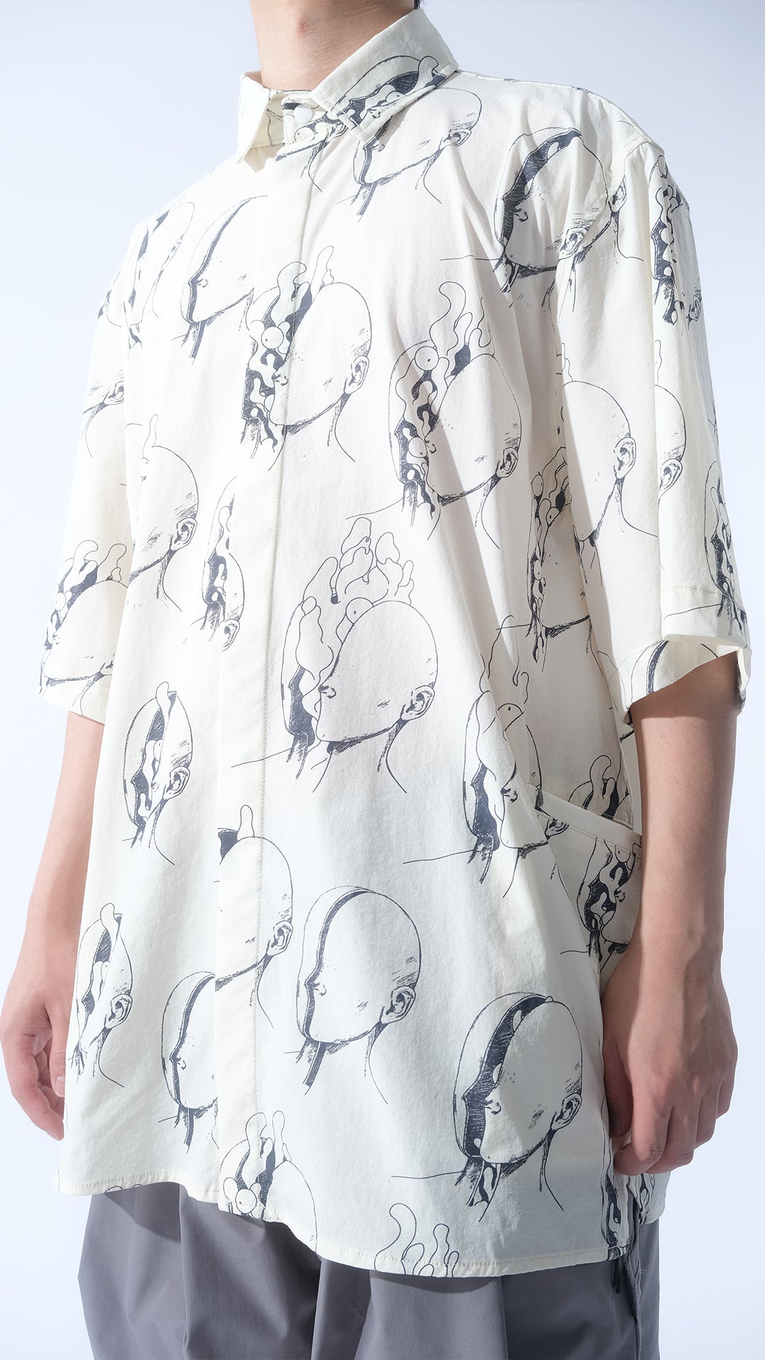 Capsule 03 / CT103 Nylon “Parasyte” Shirt (Cream White)