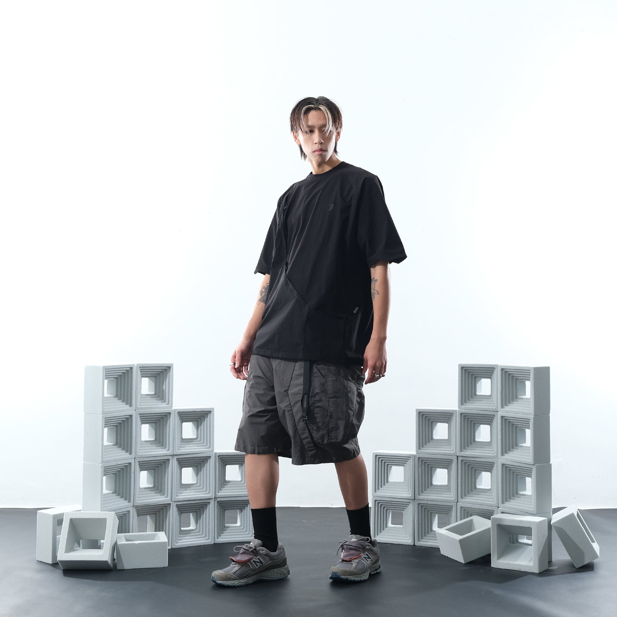SS22 /07 S-063 V-shape Shorts (Gauntlet Grey)