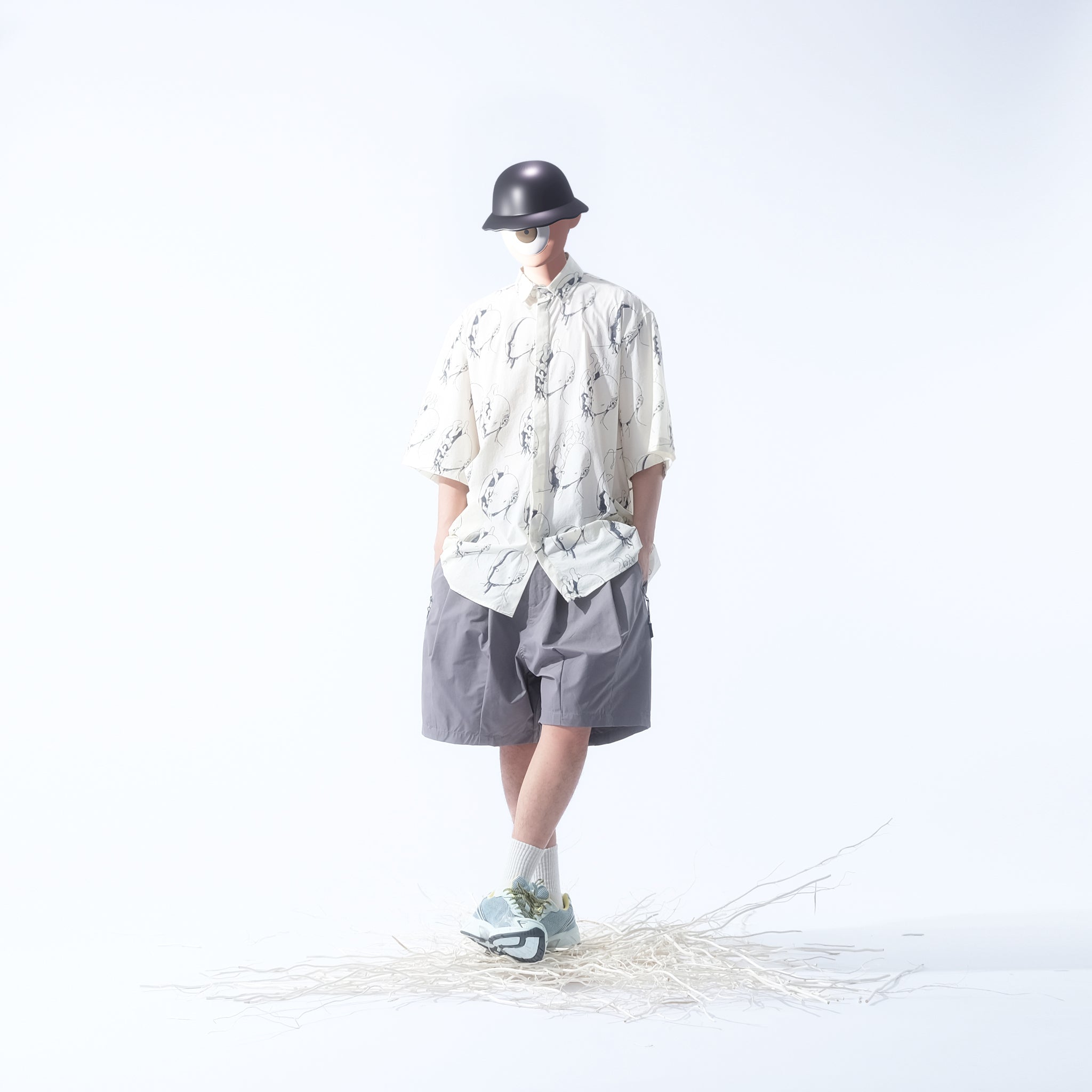 Capsule 03 / CS105 Nylon Balloon Shorts (Grey)