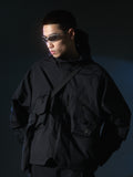 AW22 / 03 — J22-022 Expandable Crossbag Windbreaker (Black)