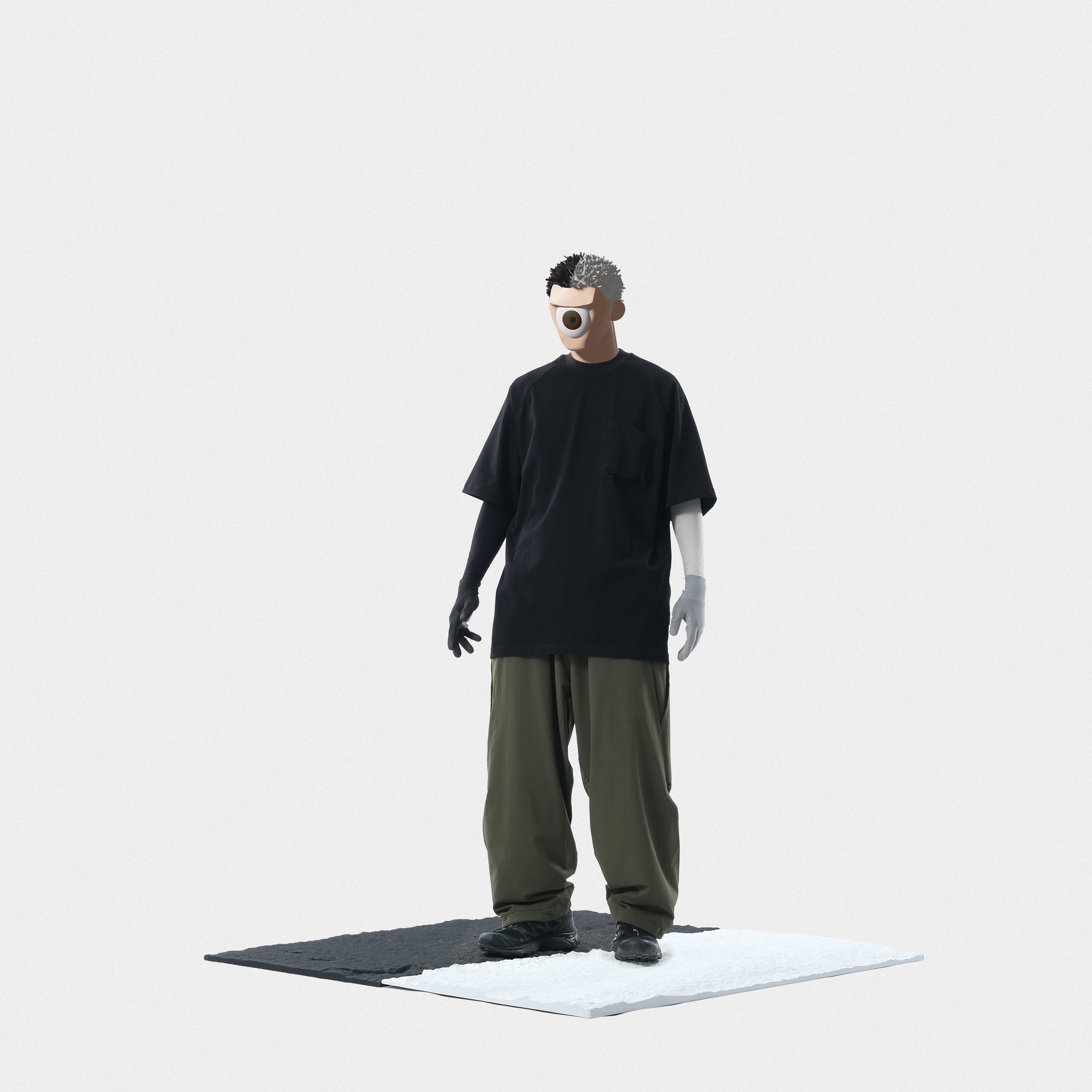 Capsule 01 / CSP-116 Hidden Pocket Adjustable Loose Pants  (Green)