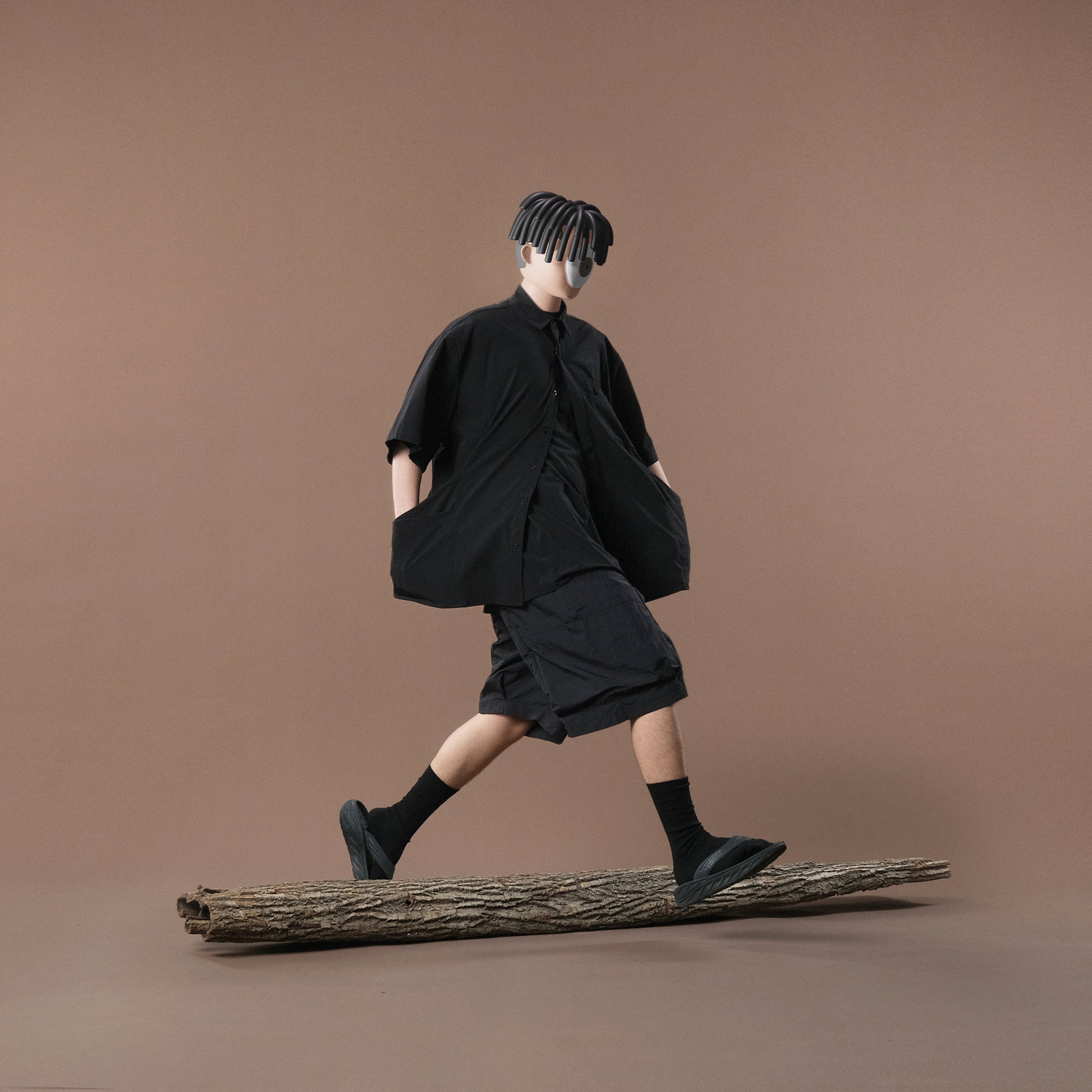 Capsule 02 / CS102 Nylon Layer Pocket Shorts (Black)