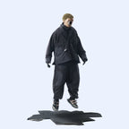 Capsule 03 / CSP-124 Adjustable Panelled Relaxed Pants  (Black)
