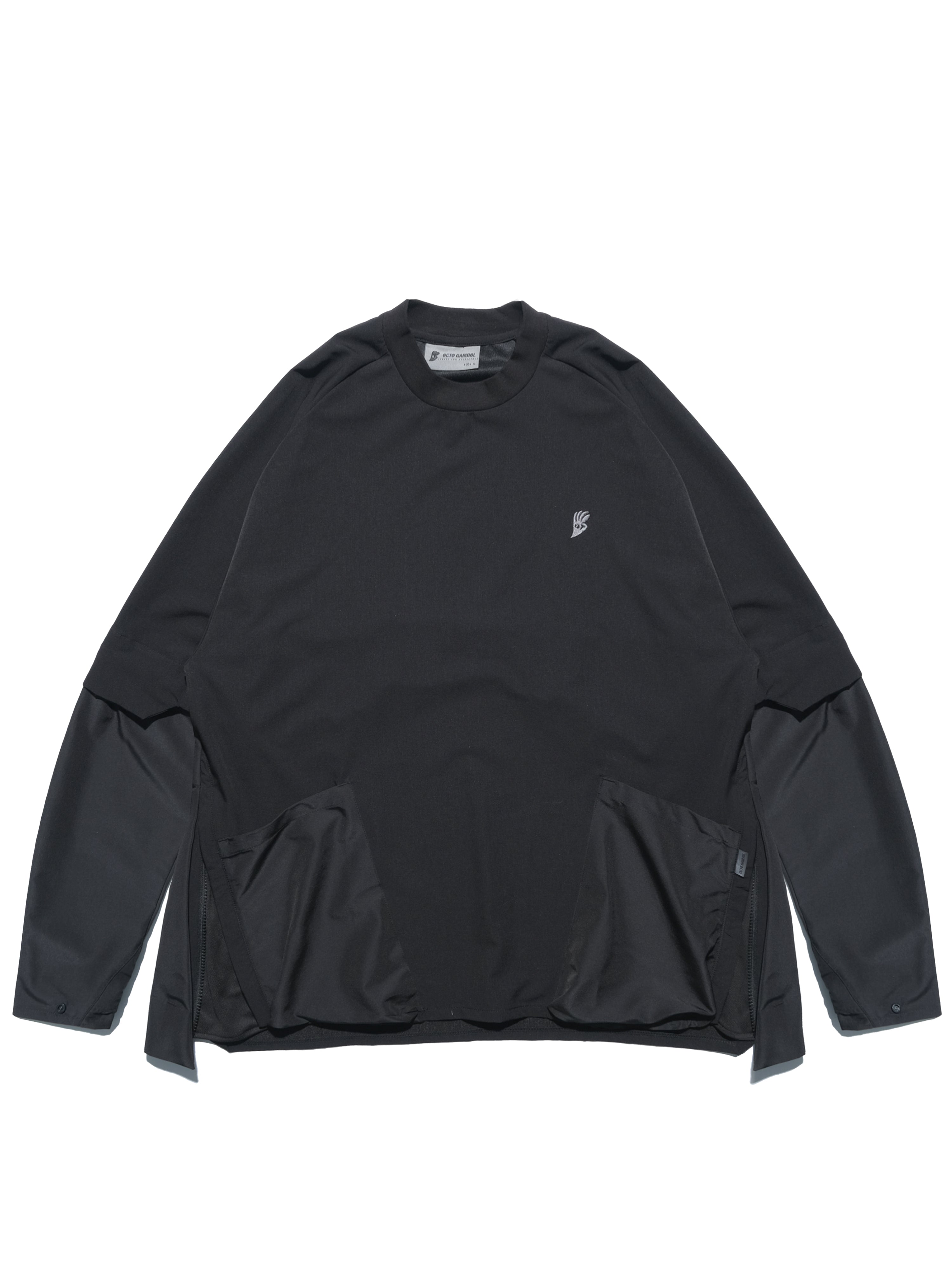 PRE - SEASON 01 — PT23-067 Detachable sleeves T-shirt (Black)