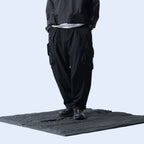 Capsule 01 / CSP-121 Double Layered Cargo Pocket Nylon Pants (Black)