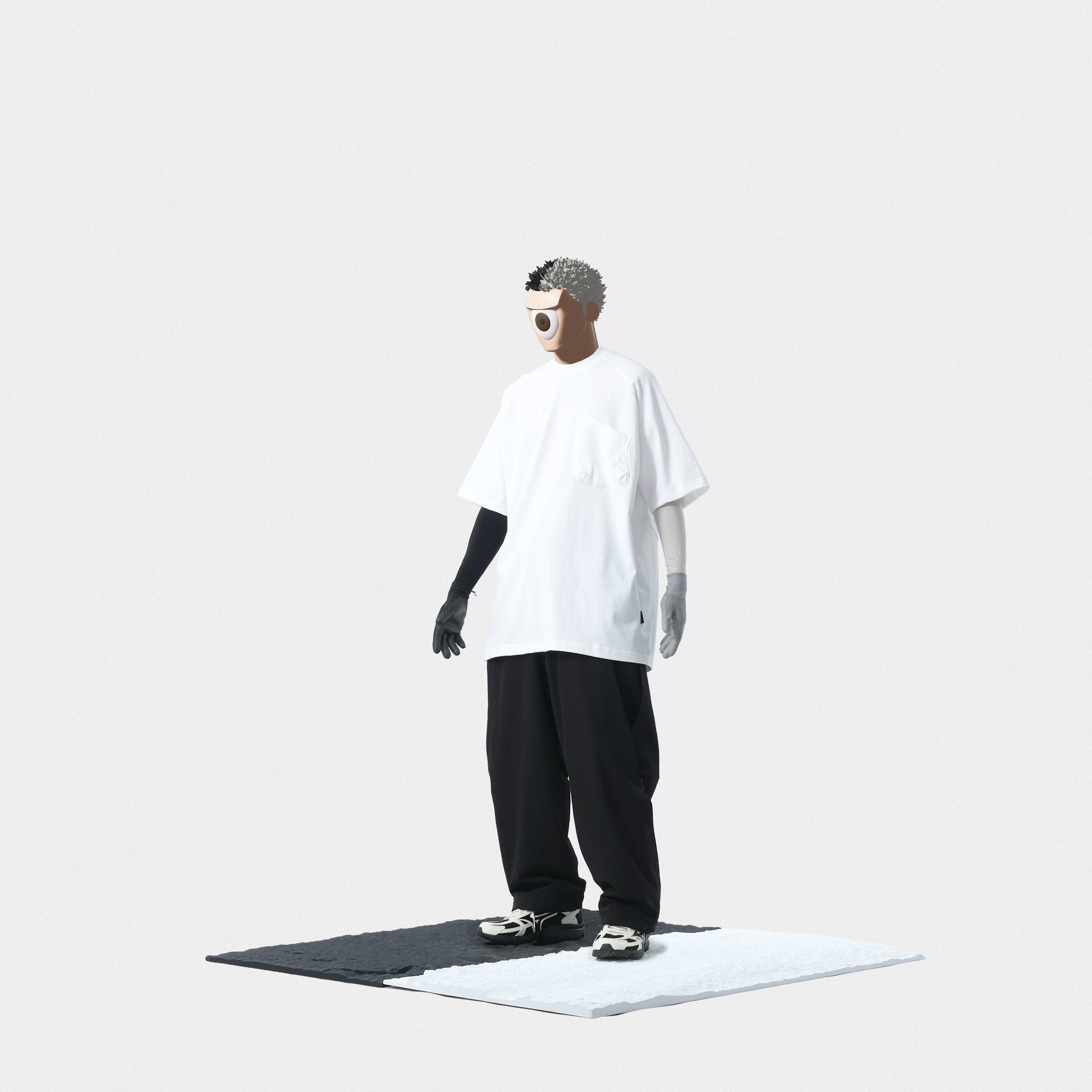 Capsule 01 / CSP-116 Hidden Pocket Adjustable Loose Pants  (Black)