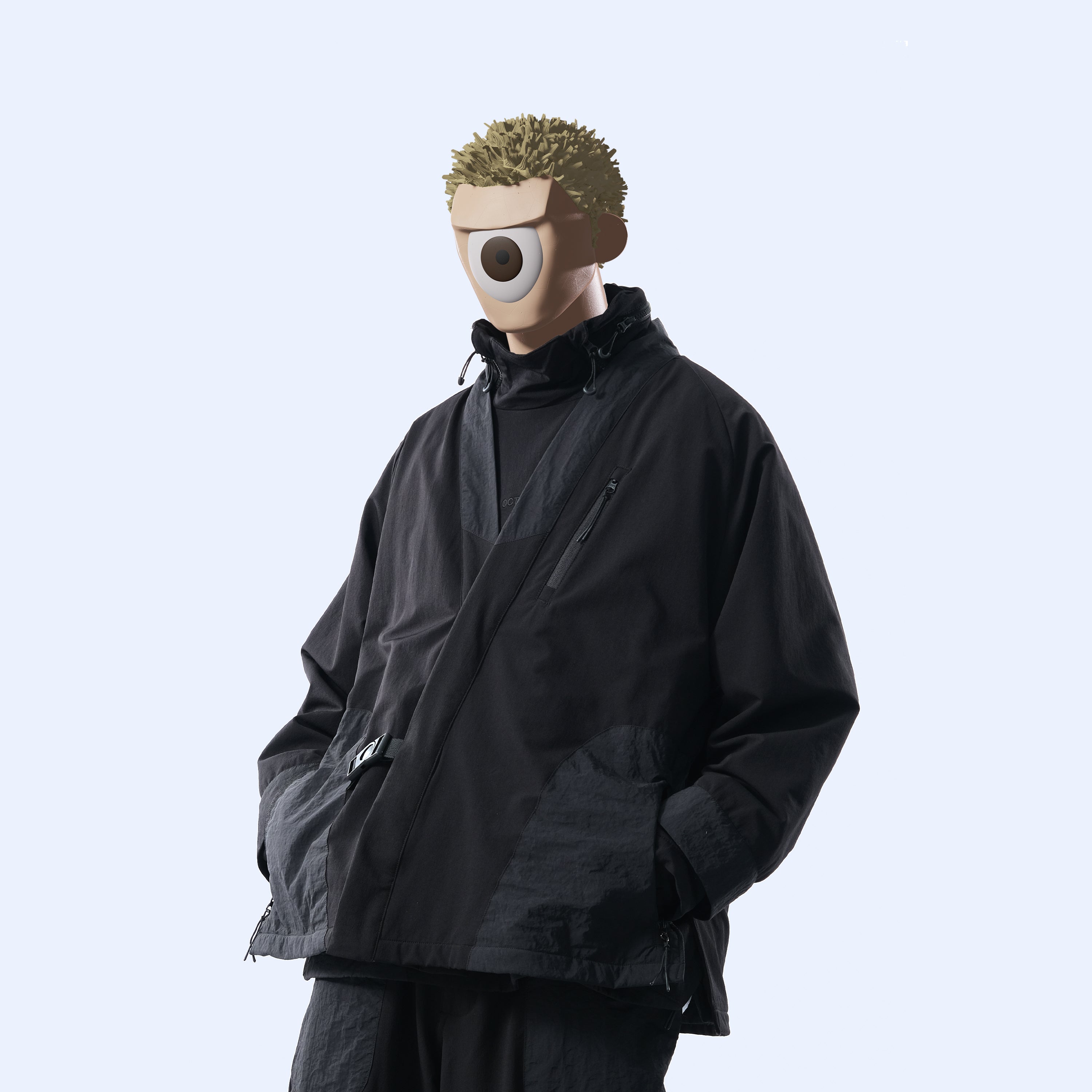 Capsule 03 / CSJ-004 Panelled Kimono Jacket  (Black)