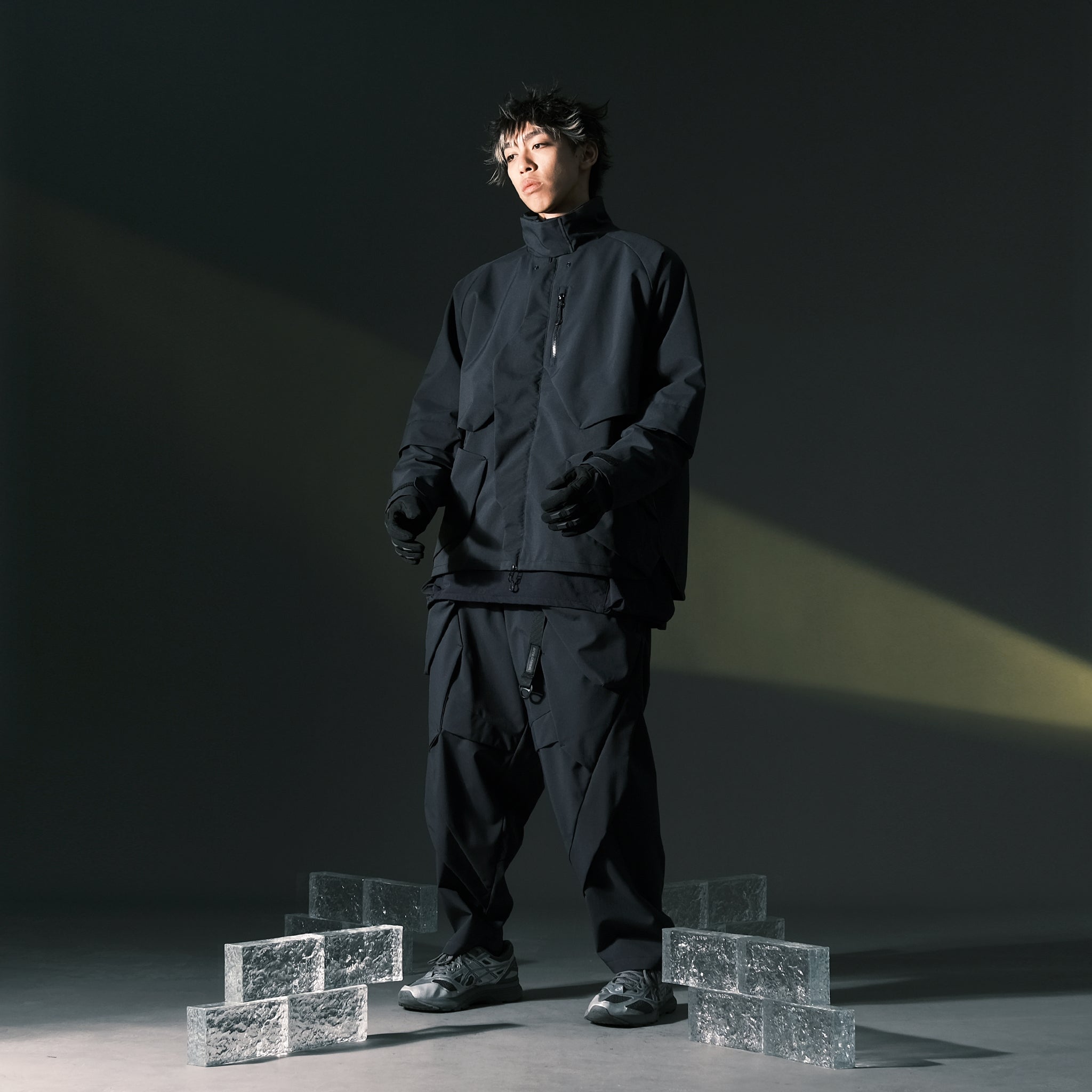 AW22 / 05 —  P22-121 Hidden Pocket Trapezoidal Pants (Navy)