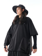PRE - SEASON 01 — PT23-067 Detachable sleeves T-shirt (Black)