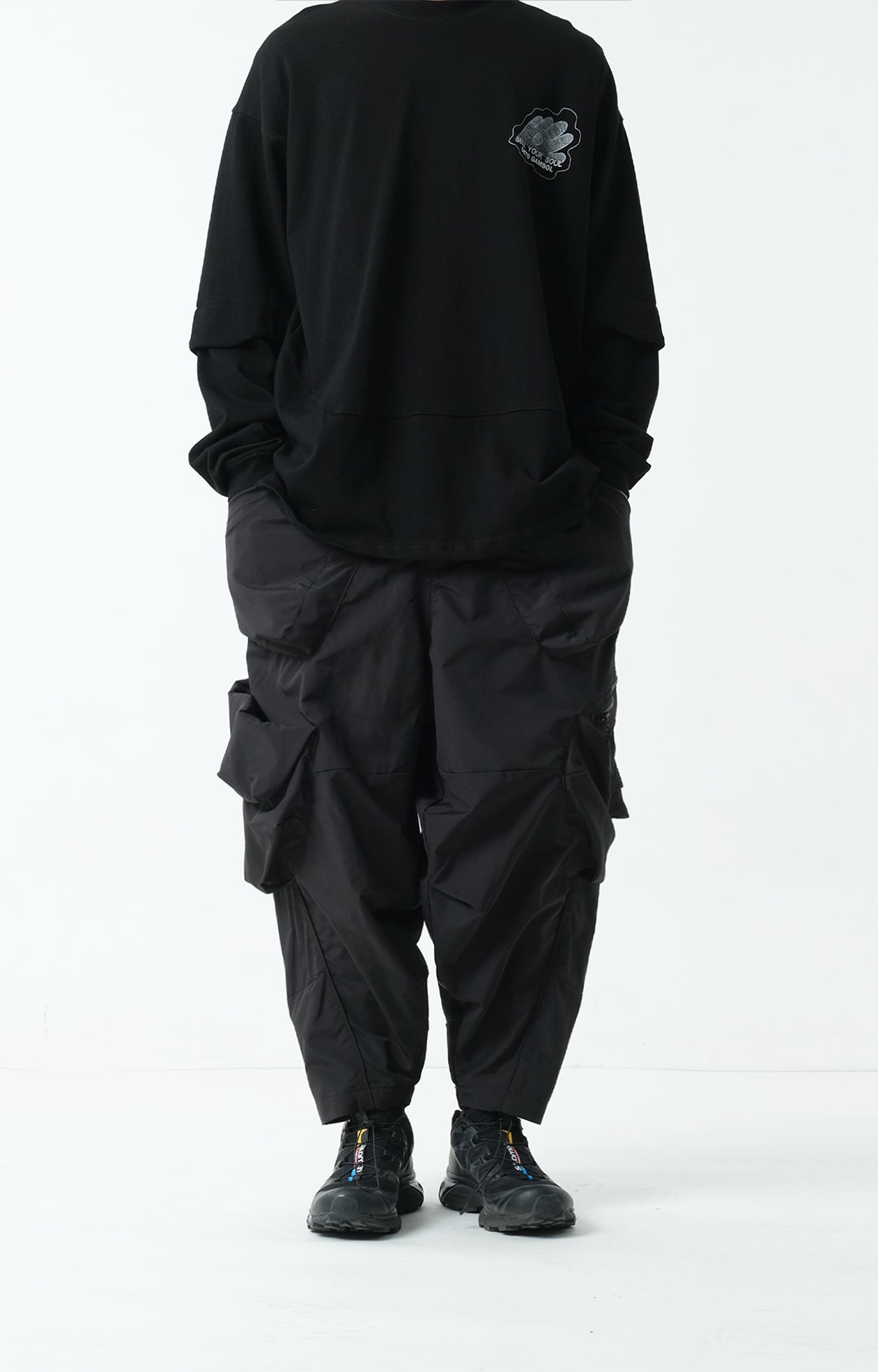Capsule Series / CB110 Multi Cargo Pocket Pants (Black)