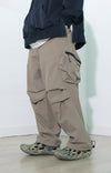 Capsule Series / CB112 Zipper Pocket Loose Pants (Khaki)