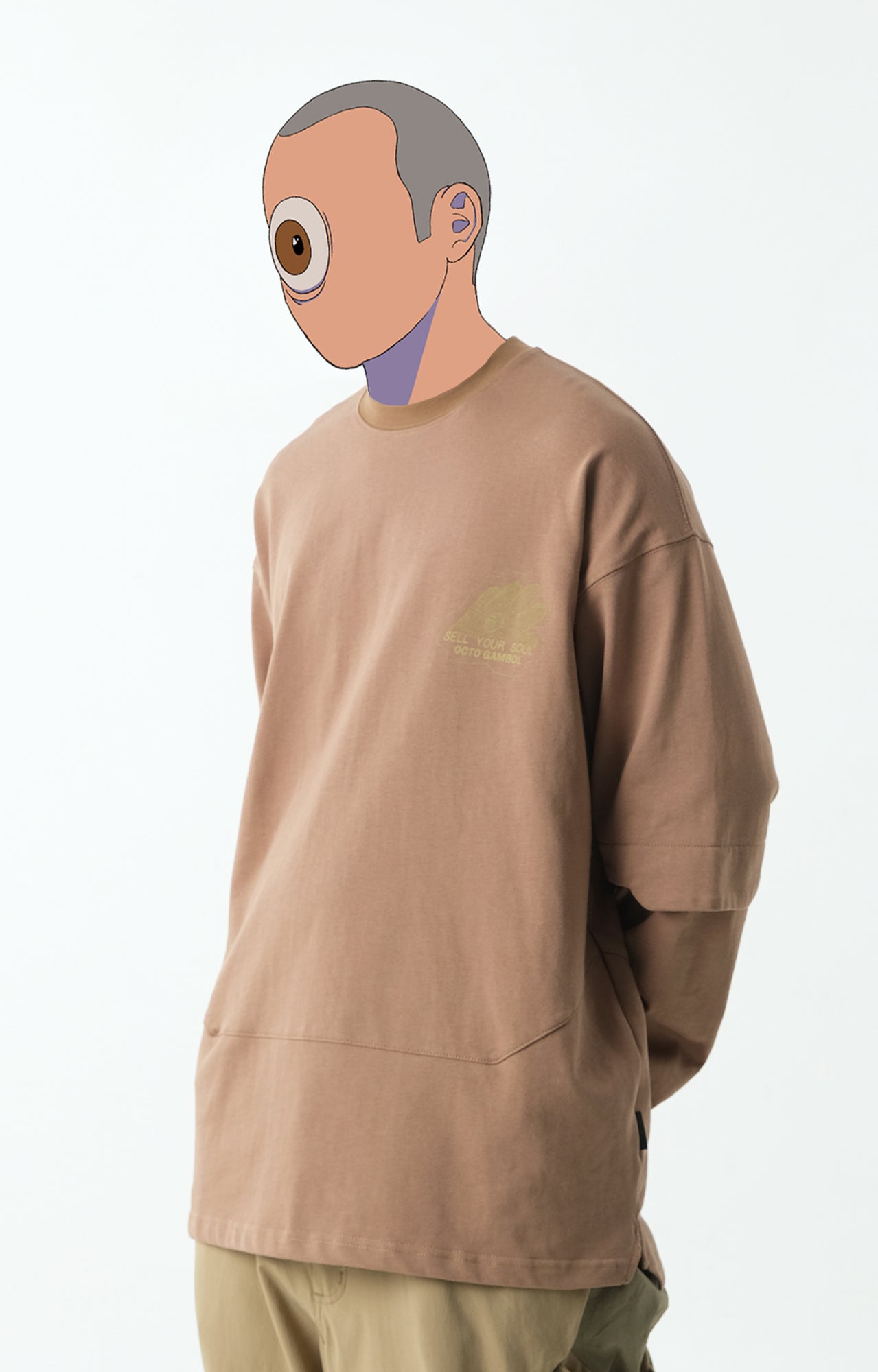 Capsule Series / CD070 Sell Your Soul Long Sleeve T-Shirt (Sandy Brown)