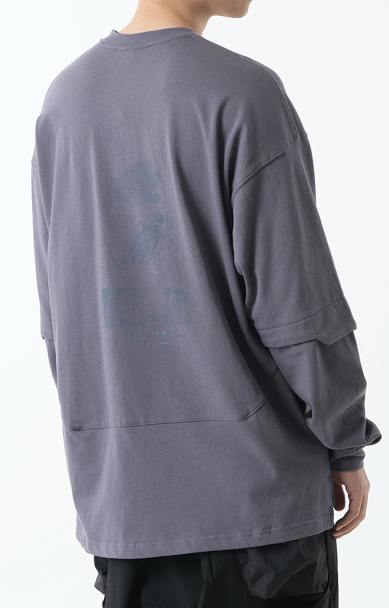 Capsule Series / CD070 Sell Your Soul Long Sleeve T-Shirt (Blue Grey)