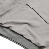 Capsule Series / CD076 Frayed-hem Patchwork Hoodie (Ivory White)
