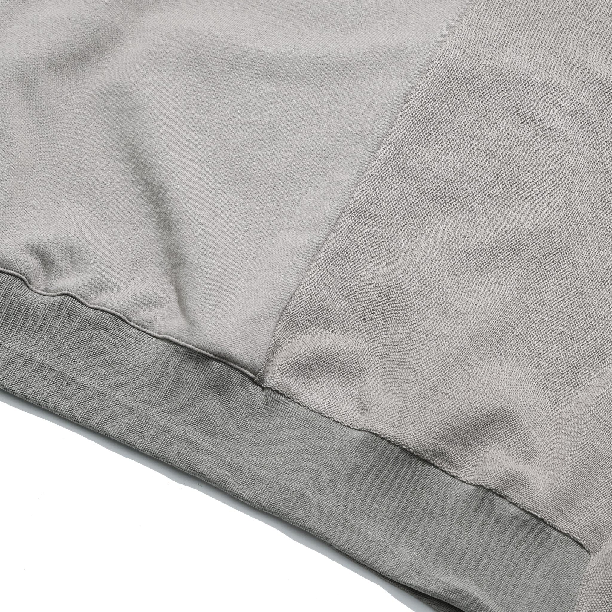 Capsule Series / CD076 Frayed-hem Patchwork Hoodie (Ivory White)