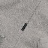 Capsule Series / CD076 Frayed-hem Patchwork Hoodie (Ivory White)