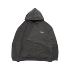 Capsule Series / CD076 Frayed-hem Patchwork Hoodie (Dark Grey)