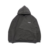 Capsule Series / CD076 Frayed-hem Patchwork Hoodie (Dark Grey)