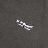 Capsule Series / CD076 Frayed-hem Patchwork Hoodie (Dark Grey)
