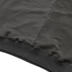 Capsule Series / CD076 Frayed-hem Patchwork Hoodie (Dark Grey)