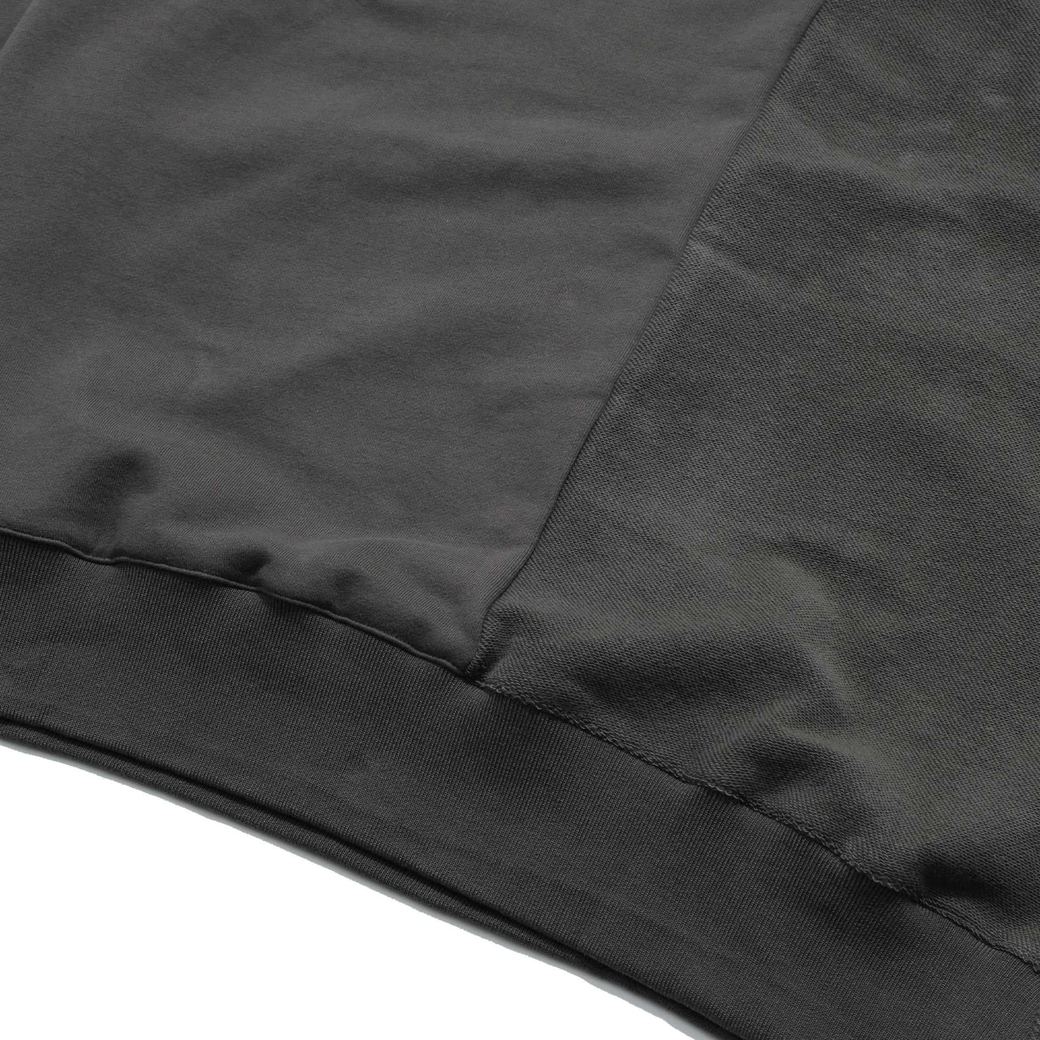 Capsule Series / CD076 Frayed-hem Patchwork Hoodie (Dark Grey)