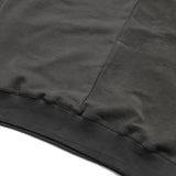 Capsule Series / CD076 Frayed-hem Patchwork Hoodie (Dark Grey)