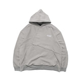 Capsule Series / CD076 Frayed-hem Patchwork Hoodie (Ivory White)