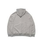 Capsule Series / CD076 Frayed-hem Patchwork Hoodie (Ivory White)