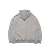 Capsule Series / CD076 Frayed-hem Patchwork Hoodie (Ivory White)